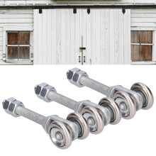 Set di 3 ruote in ferro per porta, 40x130 mm, Ø 35 mm, 850 g