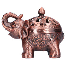 Portaincenso a forma di elefante 520 g Patina verde 16x13x11