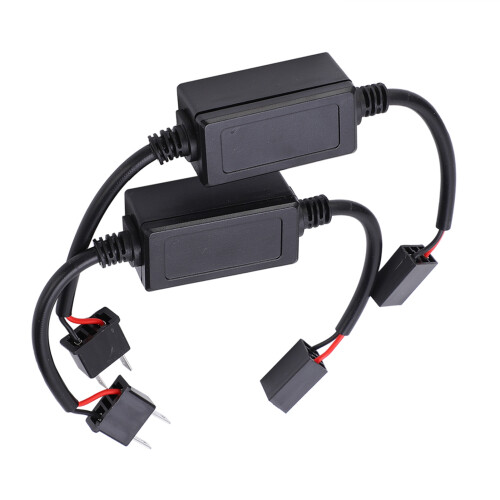 2 pièces décodeur LED H7 anti-scintillement DC9-16V 30 cm ABS 2