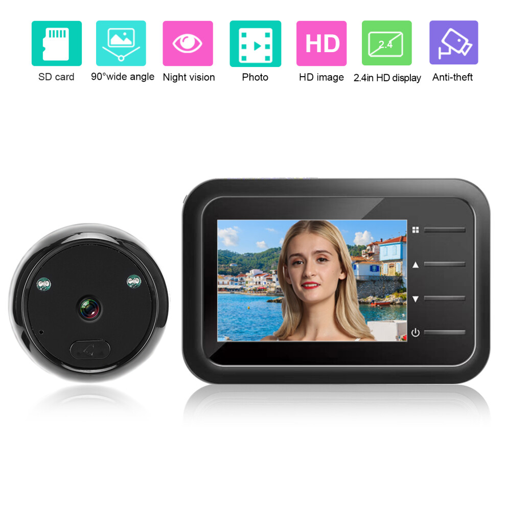 2.4In Video Doorbell Night Vision Lcd Digital Camera With 90 Wideangle Lens For Household 4941322703940