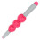 Rullo massaggiante con 3 palline (Rose Red) in plastica 13