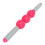 Rullo massaggiante con 3 palline (Rose Red) in plastica 12
