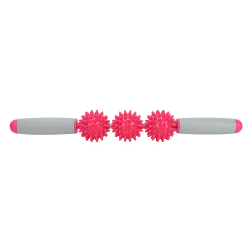 Rullo massaggiante con 3 palline (Rose Red) in plastica 1