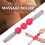 Rullo massaggiante con 3 palline (Rose Red) in plastica 7