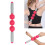 Rullo massaggiante con 3 palline (Rose Red) in plastica 14