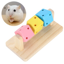Hamster Fun Jouet en bois - 117 g - 14 x 7,5 x 5,8 cm - pin