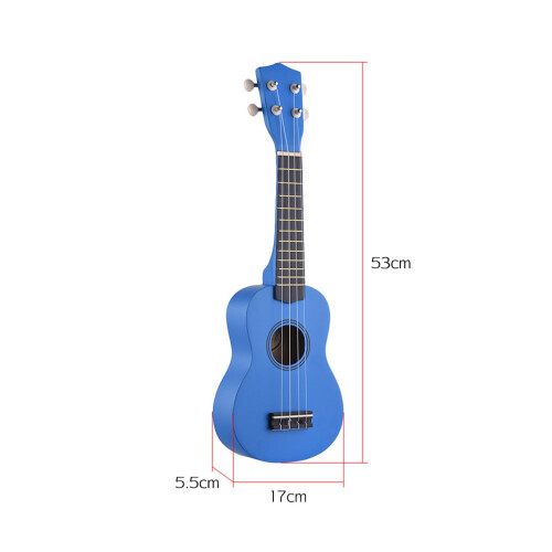 Ukulélé soprano coloré de 21 pouces, bois de tilleul 14 oz 1
