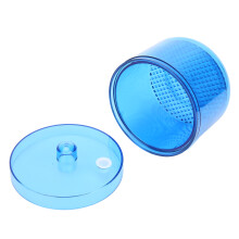 Boîte de nettoyage pour forets dentaires ronds, bleu transparent