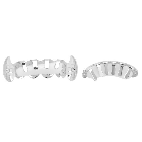 XHYT1016 Dentiere in argento Hip Hop, riutilizzabili 2