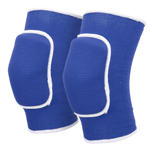 1 paio di ginocchiere 8,1 in x 5,3 in cotone+spugna blu 1