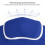 1 paio di ginocchiere 8,1 in x 5,3 in cotone+spugna blu 4