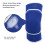 1 paio di ginocchiere 8,1 in x 5,3 in cotone+spugna blu 8