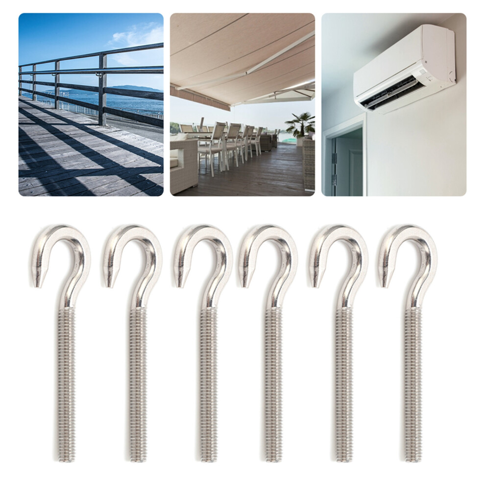 10Pcs Eye Screw 304 Stainless Steel Open Bolt Hook Eyelet Threaded Screws Hardware 8701322707289