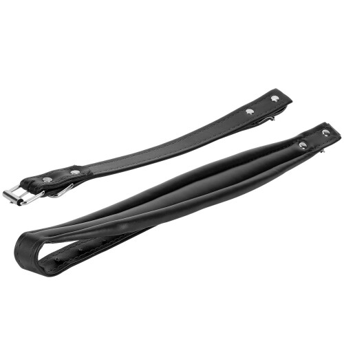 2 pièces de sangle en cuir PU accordéon 83-110 cm noir 2