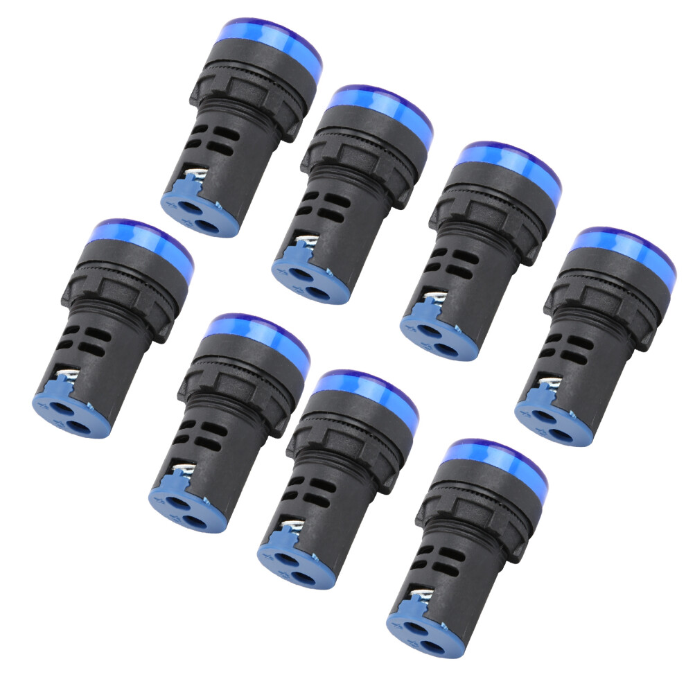 10Pcs Blue Led Signal Light Ad16â22Ds High Brightness Led Indicator For Equipmentac/Dc24v 4981322707197