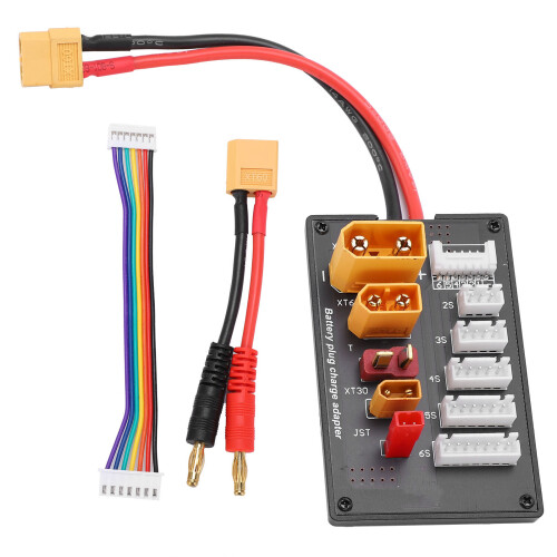 XT60 Lipo Parallel Charging Board Lipo Battery Charger 2S‑6S Parallel Balanced Charging Adapter 1
