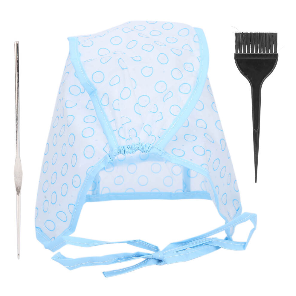 Hair Highlights Cap Set Reusable Highlight Cap with Hair Dyeing Brushes Hook Needle