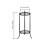 Supporto per piante in ferro, resistente, nero, 5024 cm, a due livelli. 1