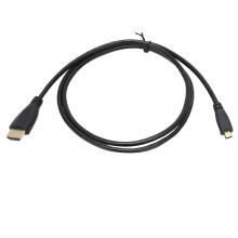 Câble d'extension HDMI A vers D 1.4V 1 m PVC noir