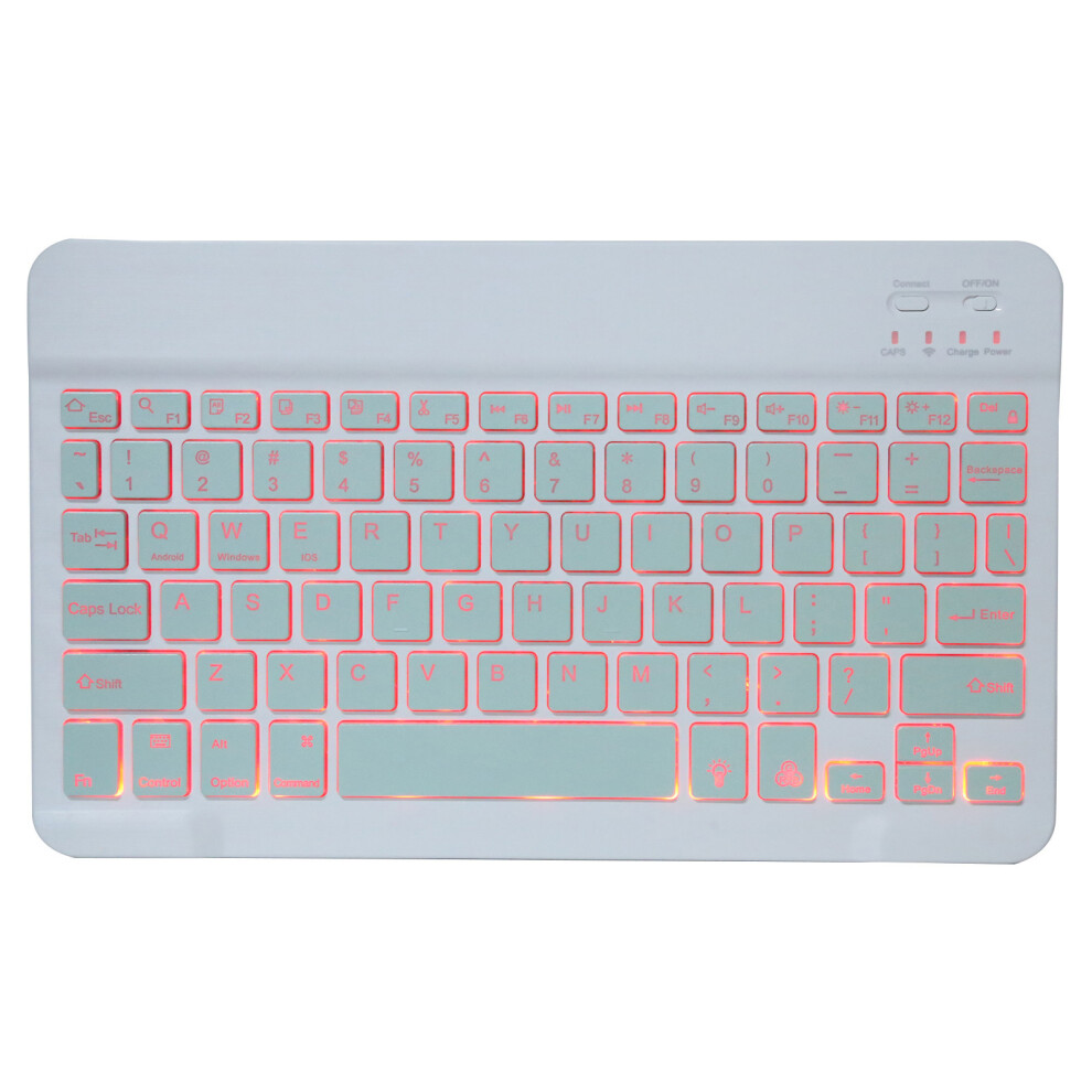 Wireless Keyboard Ultrathin Wireless Bluetooth Backlit Keyboard for Tablet Phone and Desktop Computers(Light Green )