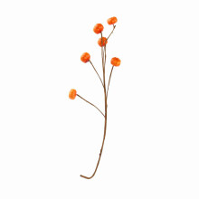 Artificial Pumpkin Branch Plastic Foam Fake Simulation 6 Head Decorative Pumpkin Stem for Home Wedding Office Decor