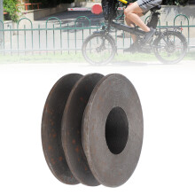 Puleggia a doppia gola in acciaio, Ø66 mm, foro interno 12x17 mm