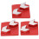 3 pezzi di scarpe diamantate rosse 30# denti a freccia 2