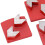 3 pezzi di scarpe diamantate rosse 30# denti a freccia 7