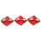 3 pezzi di scarpe diamantate rosse 30# denti a freccia 15