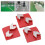 3 pezzi di scarpe diamantate rosse 30# denti a freccia 1