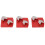 3 pezzi di scarpe diamantate rosse 30# denti a freccia 13