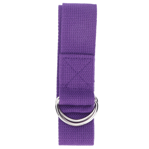Sangle de yoga en coton violet 183  3,8 cm Boucle en D