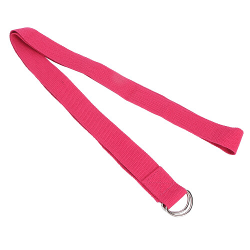 DRingBuckle sangle de yoga non élastique 183  3,8 cm rose rouge 2