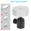 Testa a sfera in alluminio & set di adattatori per montaggio Mini Silver 3