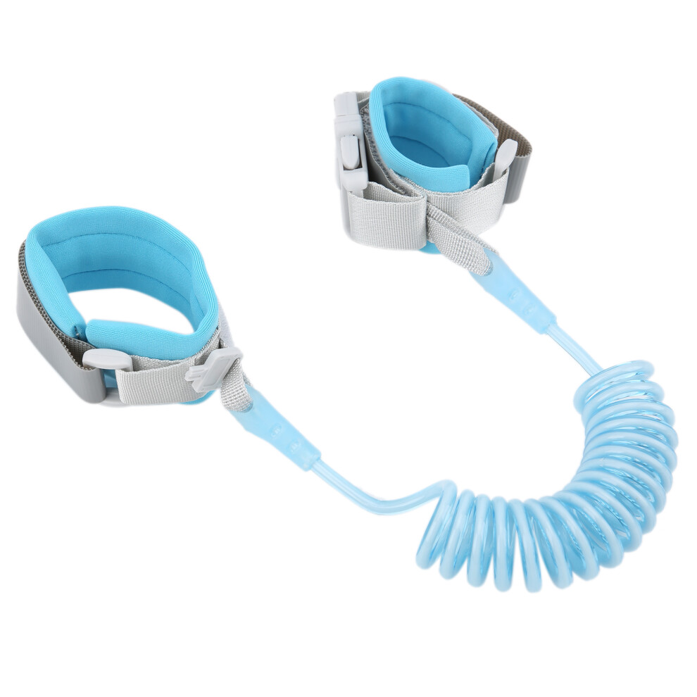 Antilost Wrist Link Child Safety Harness Wrist Leash Kids Toddlers Child Rope Leash( ) Blue