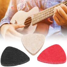 3 Stück Filz-Uke-Picks – Universal Gitarrenaccessoires, Schwarz, Beige, Rot