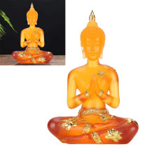 Buddha seduto - Resina trasparente, 18x11,5x6 cm