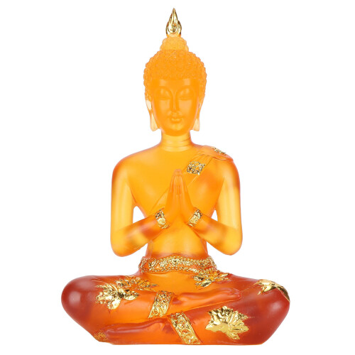 Buddha seduto - Resina trasparente, 18x11,5x6 cm 1