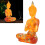 Buddha seduto - Resina trasparente, 18x11,5x6 cm 15