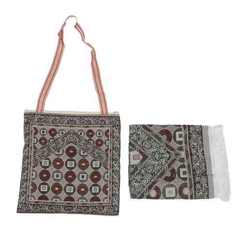 Ensemble sac et serviette de plage Type 2 - coton QuickDry bleu marine 1