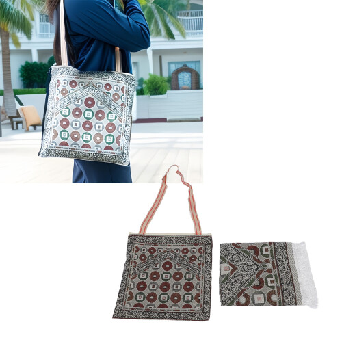 Ensemble sac et serviette de plage Type 2 - coton QuickDry bleu marine 2