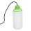 Bottiglia mini per annaffiare da 1,0 L 23x9 cm, trasparente, portatile 5