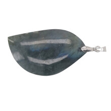 Pendente Lagenstone, labradorite, forma a foglia
