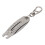 Portachiavi con filetto a due scale 13x2,6x0,4 cm Argento 14
