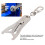Portachiavi con filetto a due scale 13x2,6x0,4 cm Argento 4