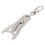 Portachiavi con filetto a due scale 13x2,6x0,4 cm Argento 8