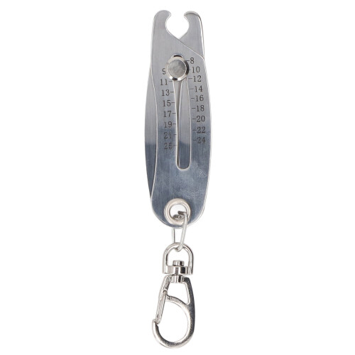 Portachiavi con filetto a due scale 13x2,6x0,4 cm Argento 2