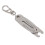 Portachiavi con filetto a due scale 13x2,6x0,4 cm Argento 16