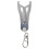 Portachiavi con filetto a due scale 13x2,6x0,4 cm Argento 13