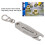 Portachiavi con filetto a due scale 13x2,6x0,4 cm Argento 5